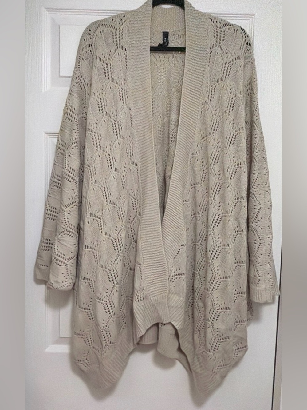 torrid Open-Front Cream Lace Knit Cardigan